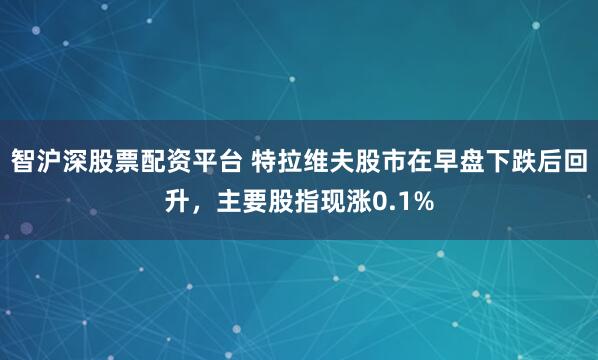 智沪深股票配资平台 特拉维夫股市在早盘下跌后回升，主要股指现涨0.1%